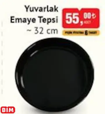 YUVARLAK EMAYE TEPSİ